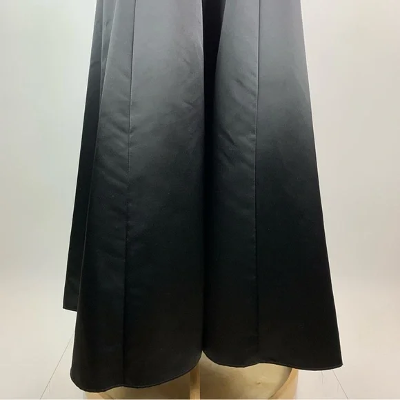 Vintage Jessica McClintock for Gunne Sax Black Satin Halter Evening Dress 3/4 - Picture 4 of 14